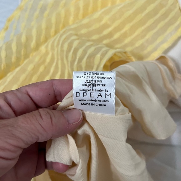 Sister Jane Yellow Puff Sleeve Mini Dress Size Small - Picture 11 of 12